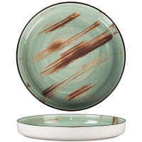 P.L.Proff Cuisine Тарелка с бортом Texture Light Green Lines (28 см) 70001283