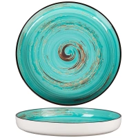 P.L.Proff Cuisine Тарелка с бортом Texture Light Cyan Circular (28 см) 70001280